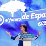 La candidata a la Presidencia del PP, Soraya Sáenz de Santamaría, durante su intervención hoy en el XIX Congreso del partido / Foto: Efe