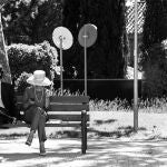 Carla de la Lá y su marido Felipe, calzados en el parquec