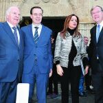 Javier Amoedo, Germán Barrios, Silvia Clemente y Antonio Silván, ayer en León.