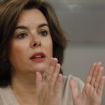 La vicepresidenta del Gobierno, Soraya Saénz de Santamaría