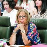 La consejera de Educación, Adelaida de la Calle, ayer en el Parlamento.