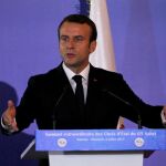 El presidente francés, Emmanuel Macron, ayer en Bamako, Mali