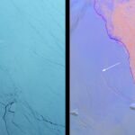 La grieta, tal y como ha sido fotografiada por la NASA
