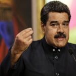 El Presidente de Venezuela, Nicolás Maduro, habla durante una rueda de prensa