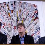 James Hamilton, Juan Carlos Cruz y José Andrés Murillo ofrecen una rueda de prensa en Roma (Italia) / Foto: Efe