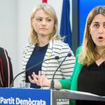 En la imagen, la coordinadora general, Marta Pascal; la portavoz, Maria Senserrich; y la vicepresidenta, Neus Munté / Efe