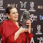 La actriz con su Goya en 2014
