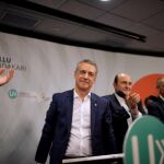 El lehendakari, Iñigo Urkullu, durante su comparecencia tras las elecciones del 25-S