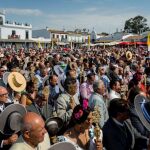 Misa de Romeros en el Real de la aldea almonteña de El Rocío