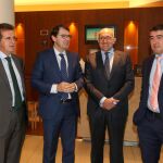 De izquierda a derecha, José Luis Ulibarri, Alfonso Fernández Mañueco, Jesús Julio Carnero y Pablo Lago