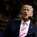 Trump durante un discurso en Huntsville, Alabama.