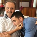 El actor Miguel Ángel Silvestre con su padre en una imagen subida a Instagram el mes de agosto