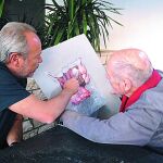Reche analiza con Antonio López uno de sus trabajos realizados en el taller del universal pintor manchego