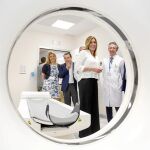 La presidenta de la Junta durante su visita al hospital del Valle de Guadalhorce, en funcionamiento tras más de ocho años de demora