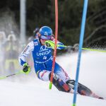 Petra Vlhova en un momento de la prueba celebrada en Semmering