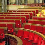 El Parlament vacío tras el Pleno en el que se aprobó la resolución para declarar la independencia de Cataluña el pasado 27 de octubre