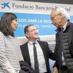 María Blasco, Jaume Giró y Bonaventura Clotet, ayer en el acto de La Caixa