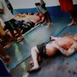 Captura de vídeo de algunos de los muertos en un complejo penitenciario de Manaos