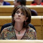La ministra de Justicia, Dolores Delgado durante la sesión de control al Gobierno en el Pleno del Senado. Cristina Bejarano