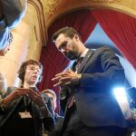 Torrent, ayer en el Parlament en un momento de la tensa y caótica jornada que se vivió