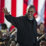 Barack Obama durante el mitin de apoyo a Hillary Clinton en Cleveland