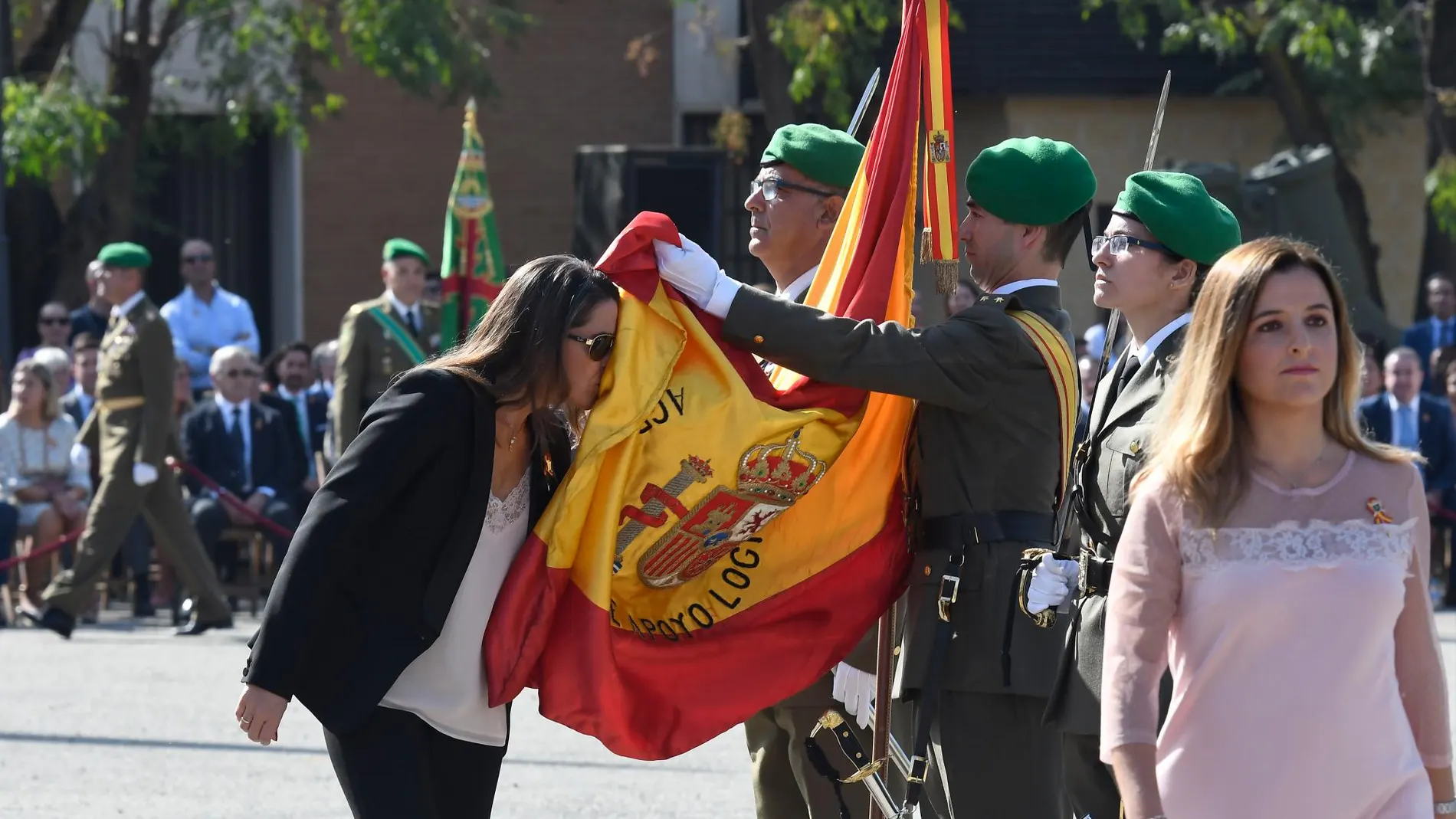 Imagen de archivo de una jura de bandera.