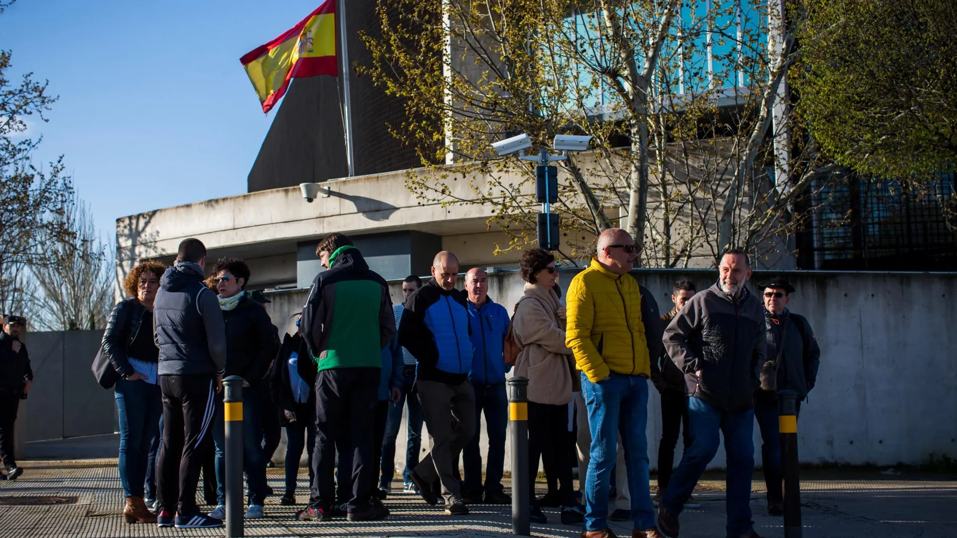 Imagen del inicio del juicio contra los ocho acusados por la agresión de dos guardias civiles en Alsasua