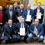 Sindicatos de Policía Nacional y asociaciones de la Guardia Civil, tras registrar en el Ministerio del Interior la declaración de conflicto colectivo policial