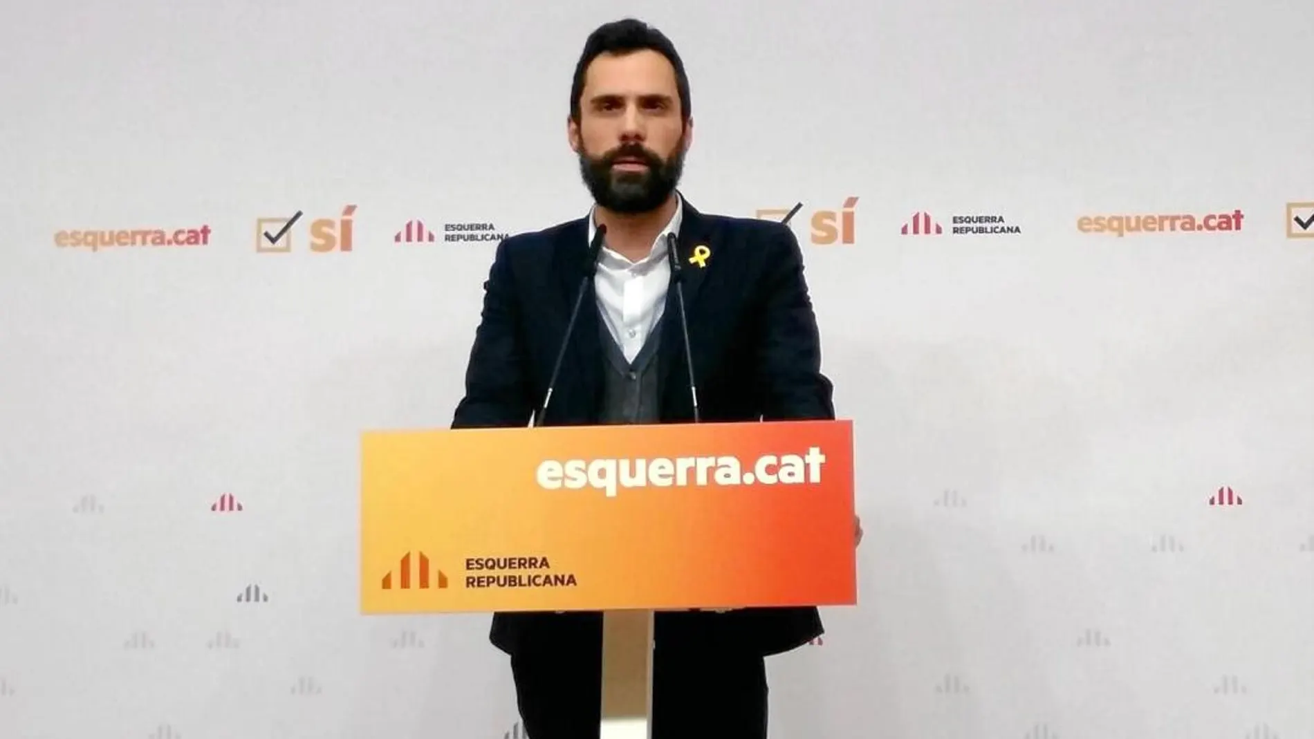 Roger Torrent habla en nombre de ERC tras la reunión de los lunes