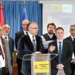 Ruiz Medrano junto a Ortiz de Galisteo y los responsables de las Juntas de las siete semanas santas internacionales