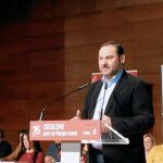 José Luis Ábalos, ayer durante un acto del partido