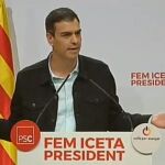 Sánchez, durante el acto de Gerona