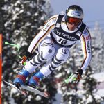 El alemán Thomas Dressen durante la prueba de descenso