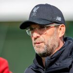 Klopp, en el entrenamiento de ayer