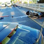 En la imagen, una de las motocicletas accidentas en el fatal siniestro ocurrido ayer en Vilademuls