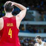 Gasol, durante el partido ante croacia