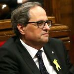 Quim Torra, en el Parlament esta semana. EFE/Toni Albir