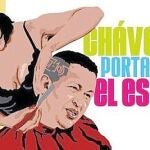 Un cartel callejero de Chávez