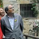 El presidente de la Generalitat, Quim Torra, y la alcaldesa de Gerona, Marta Madrenas/Efe