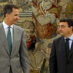 El Rey Felipe recibió en el Palacio de la Zarzuela al portavoz del PNV en el Congreso, Aitor Esteban