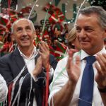 Íñigo Urkullu en el mitin celebrado en el Arenal de Bilbao