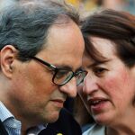 Elisenda Paluzie conversa con el president Torras/ Efe