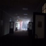Imagen interior del edificio que se ha derrumbado en San Petersburgo en el día de hoy