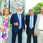 Milagros Marcos junto a María José Salgueiro, Miguel Arias Cañete, Ángel de las Heras y Carlos Aganzo.