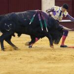 Imagen de Talavante durante la faena de muleta
