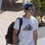 Felipe Froilán, hijo de la infanta Elena, ayer tras acudir a un curso en la Escuela de Vela de Calanova