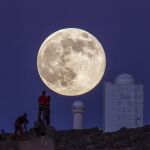 Superluna captada en 2014 desde el Instituto de Astrofísica de Canarias