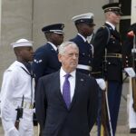 El secretario de Defensa estadounidense, James Mattis, en el Pentágono