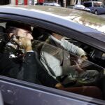 El líder del PSOE, Pedro Sánchez, a su llegada esta mañana a la sede del partido en Ferraz.