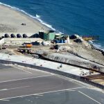 Imagen de la zona del túnel que están construyendo en Gibraltar